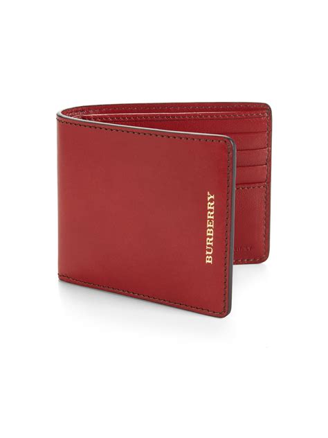 burberry wallet red|burberry men's bifold wallet.